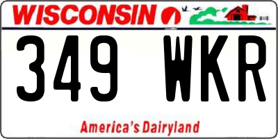 WI license plate 349WKR