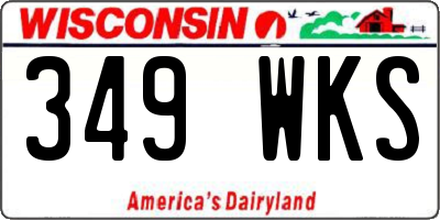 WI license plate 349WKS