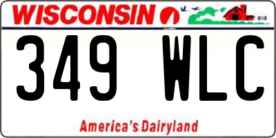 WI license plate 349WLC