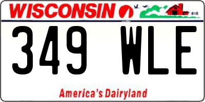 WI license plate 349WLE