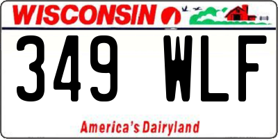 WI license plate 349WLF