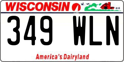 WI license plate 349WLN