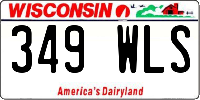WI license plate 349WLS