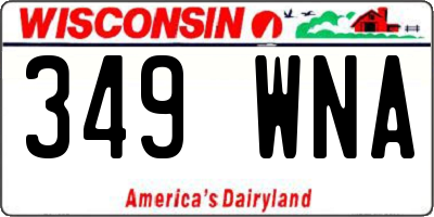 WI license plate 349WNA
