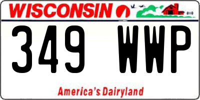 WI license plate 349WWP