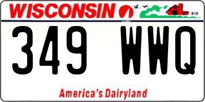 WI license plate 349WWQ