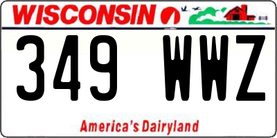 WI license plate 349WWZ
