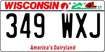WI license plate 349WXJ