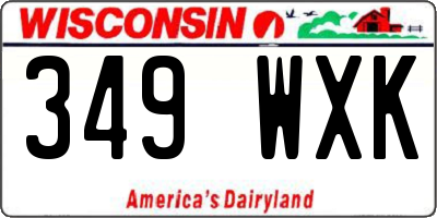 WI license plate 349WXK