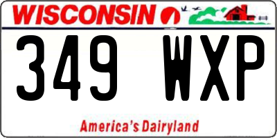 WI license plate 349WXP