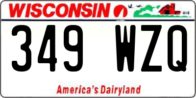 WI license plate 349WZQ