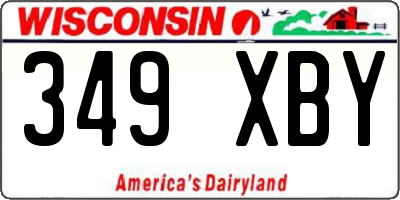 WI license plate 349XBY