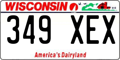 WI license plate 349XEX