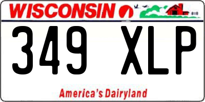 WI license plate 349XLP