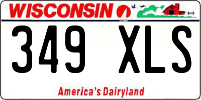 WI license plate 349XLS