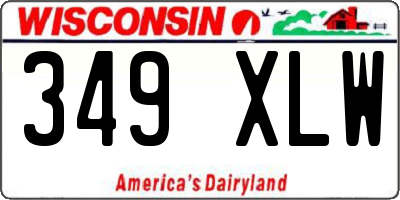 WI license plate 349XLW