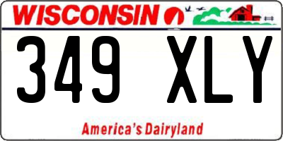 WI license plate 349XLY