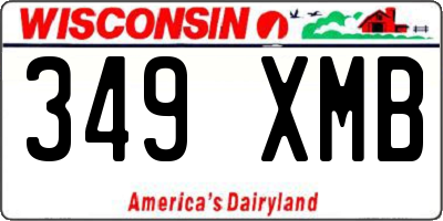 WI license plate 349XMB