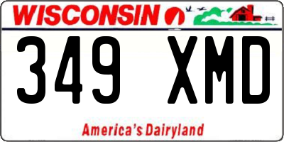 WI license plate 349XMD
