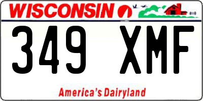 WI license plate 349XMF