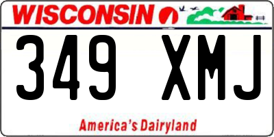 WI license plate 349XMJ