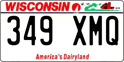 WI license plate 349XMQ