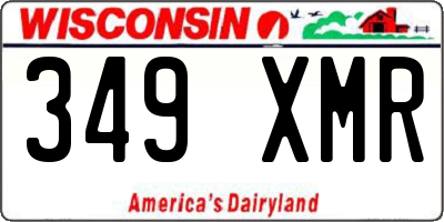 WI license plate 349XMR