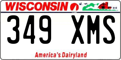WI license plate 349XMS