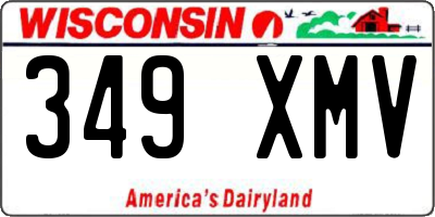 WI license plate 349XMV
