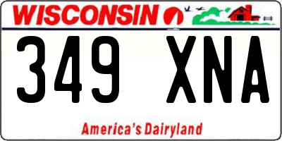 WI license plate 349XNA