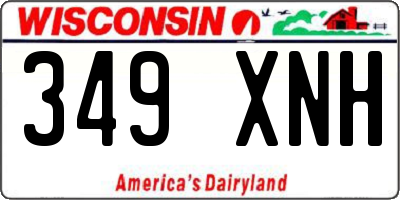WI license plate 349XNH