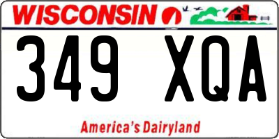 WI license plate 349XQA