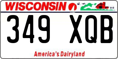 WI license plate 349XQB
