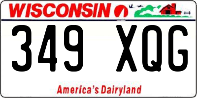 WI license plate 349XQG