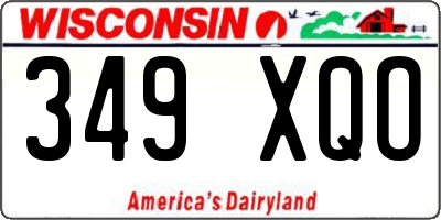 WI license plate 349XQO