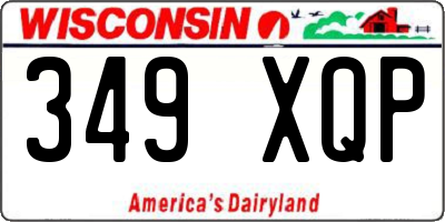 WI license plate 349XQP