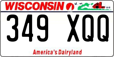 WI license plate 349XQQ