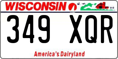 WI license plate 349XQR