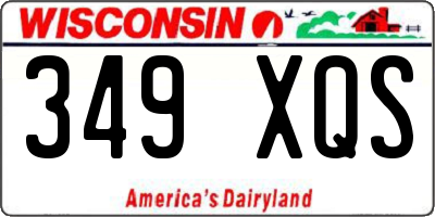 WI license plate 349XQS