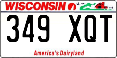 WI license plate 349XQT