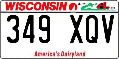 WI license plate 349XQV