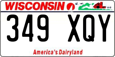 WI license plate 349XQY
