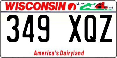 WI license plate 349XQZ
