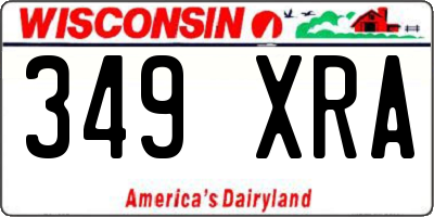 WI license plate 349XRA