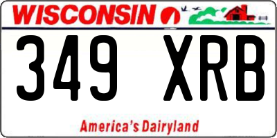 WI license plate 349XRB