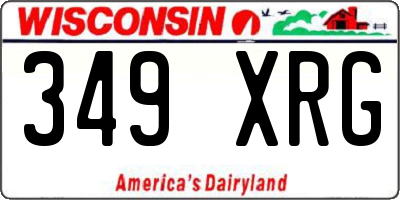 WI license plate 349XRG