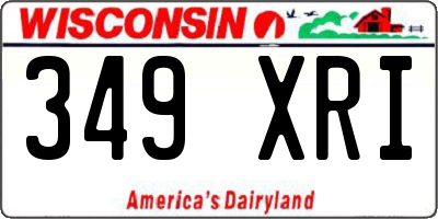 WI license plate 349XRI