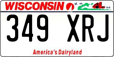 WI license plate 349XRJ