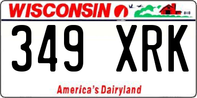 WI license plate 349XRK
