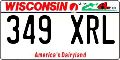 WI license plate 349XRL